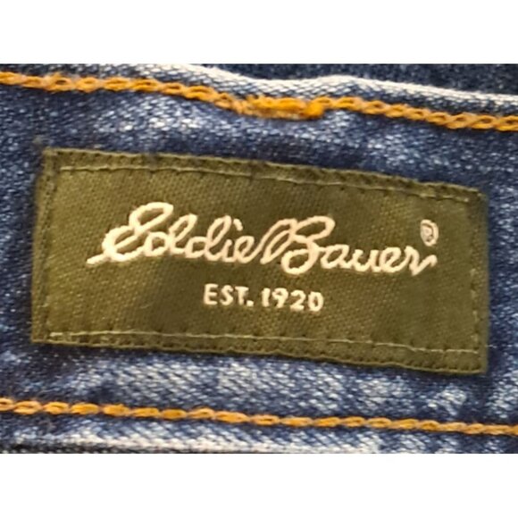 Eddie Bauer Cropped Jeans Womens Size 12 High Rise Waisted Mom Blue Denim - Picture 9 of 12